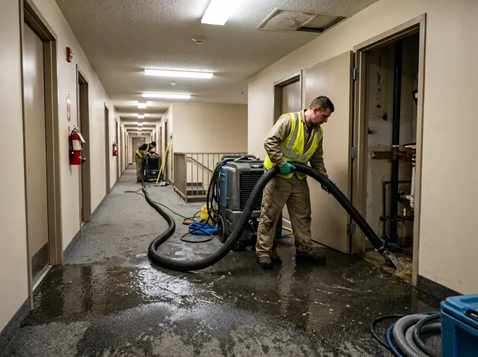 multi-unit-apartment-hallway-f-005 — frequently asked questions, Emergency Burst Pipe Water Extraction & Removal in Barnum I…